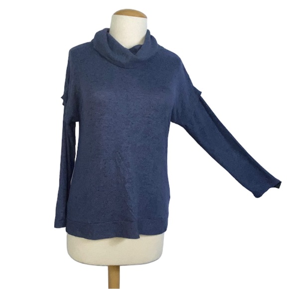 Thomas & Olivia XL Cowl Neck Sweater Heather Blue - Picture 5 of 9